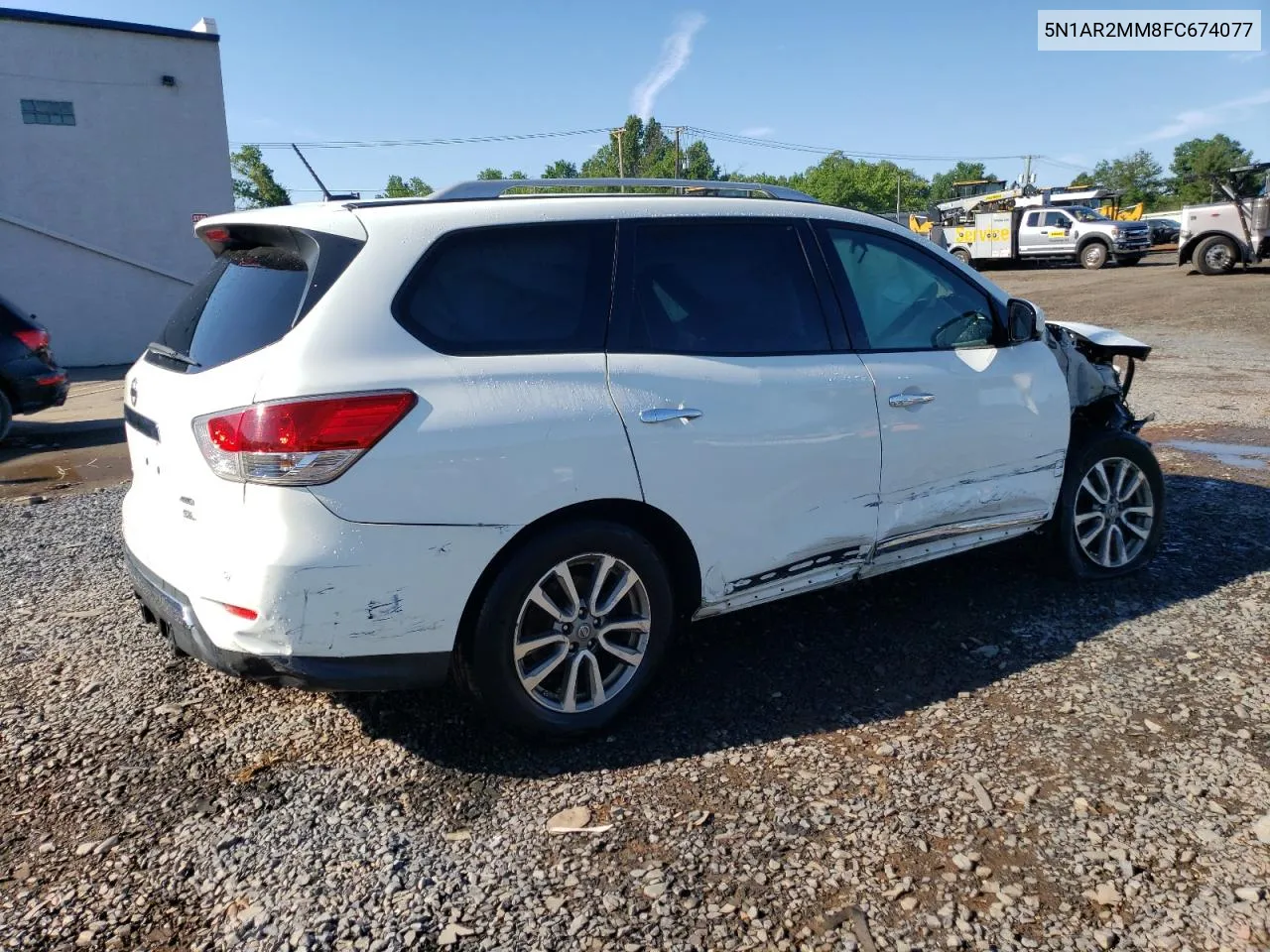 2015 Nissan Pathfinder S VIN: 5N1AR2MM8FC674077 Lot: 62236754