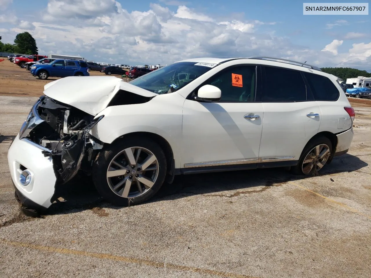 2015 Nissan Pathfinder S VIN: 5N1AR2MN9FC667907 Lot: 63700114