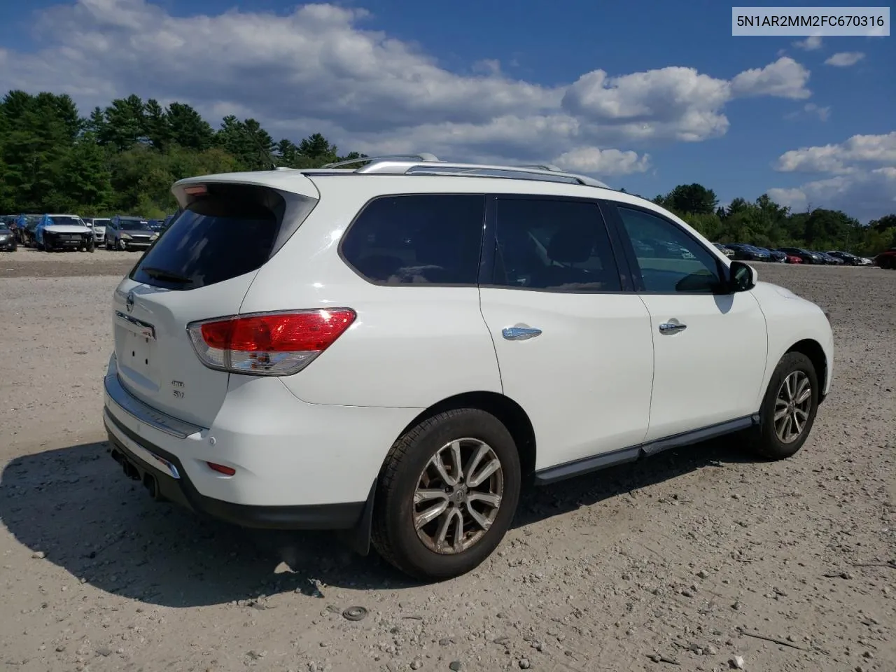 2015 Nissan Pathfinder S VIN: 5N1AR2MM2FC670316 Lot: 68924884