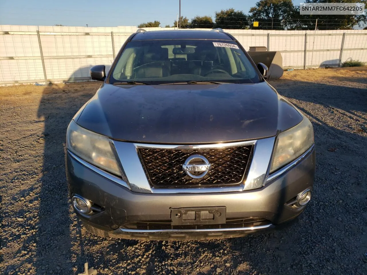 2015 Nissan Pathfinder S VIN: 5N1AR2MM7FC642205 Lot: 70726934