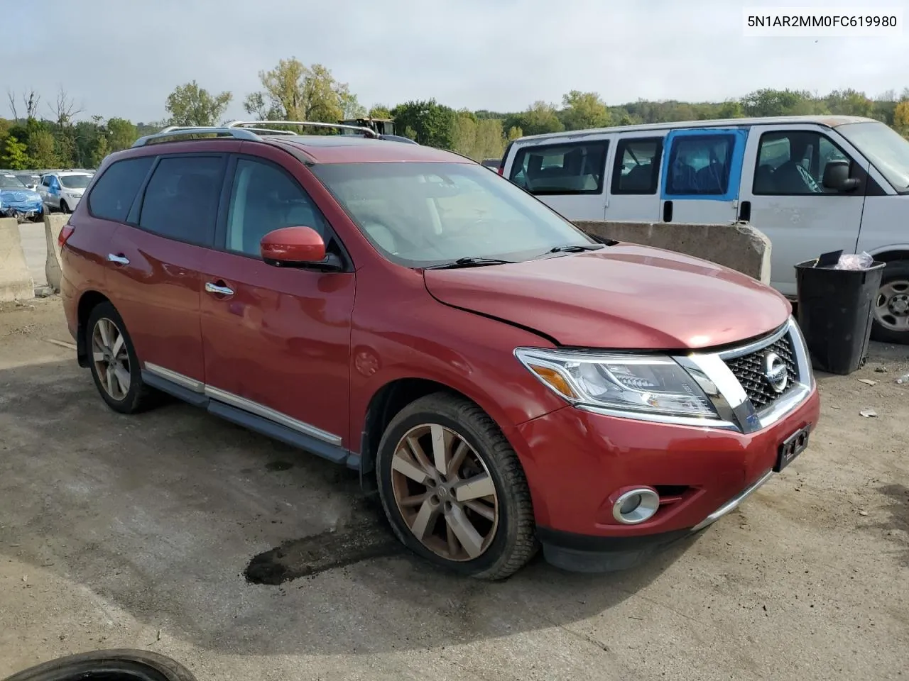 2015 Nissan Pathfinder S VIN: 5N1AR2MM0FC619980 Lot: 71810494