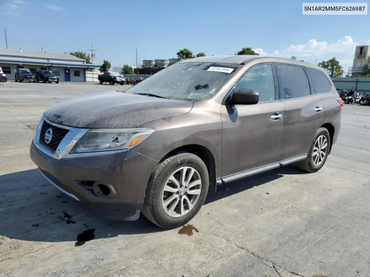 2015 Nissan Pathfinder S VIN: 5N1AR2MM5FC626987 Lot: 72352354