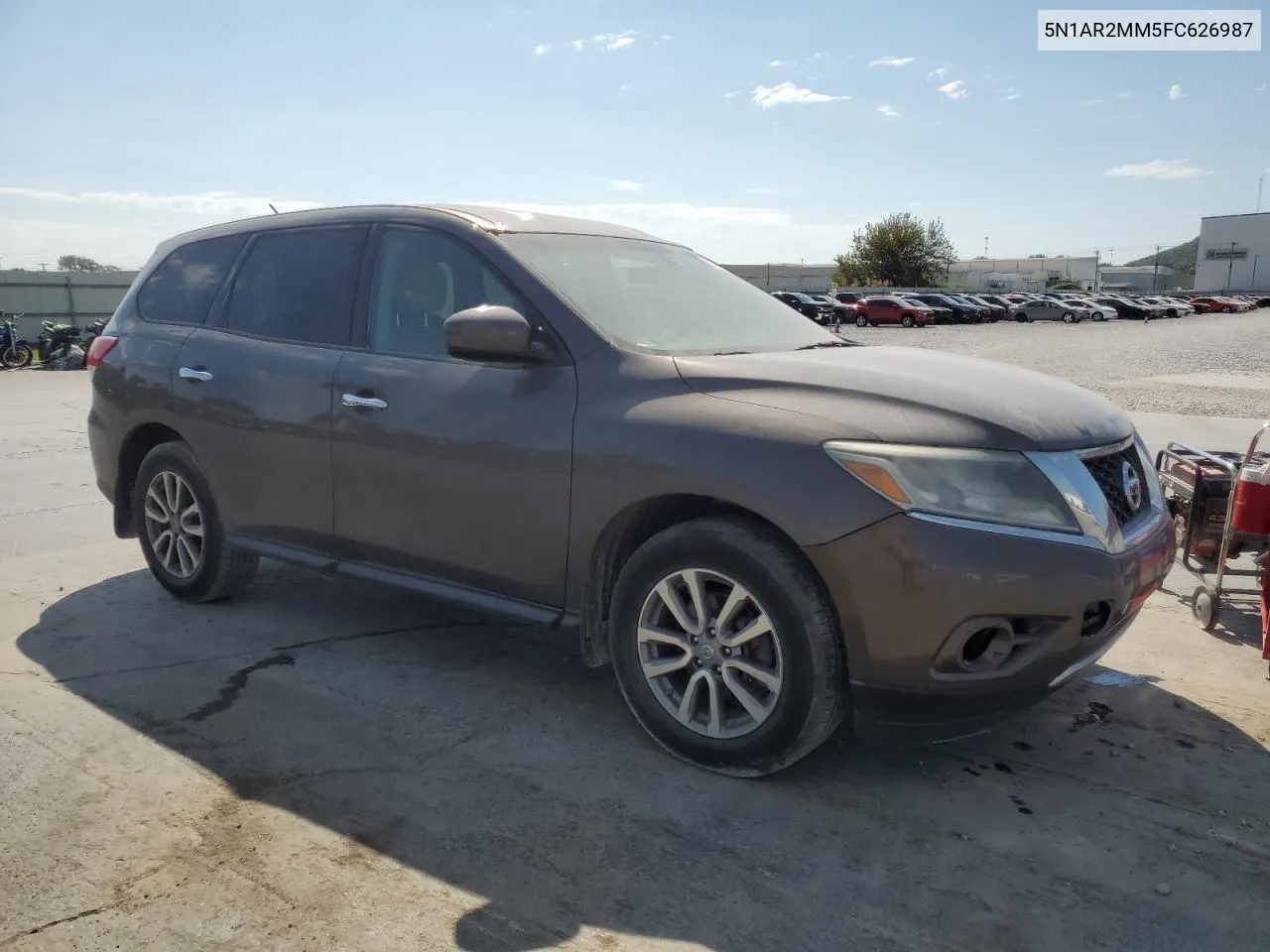 2015 Nissan Pathfinder S VIN: 5N1AR2MM5FC626987 Lot: 72352354