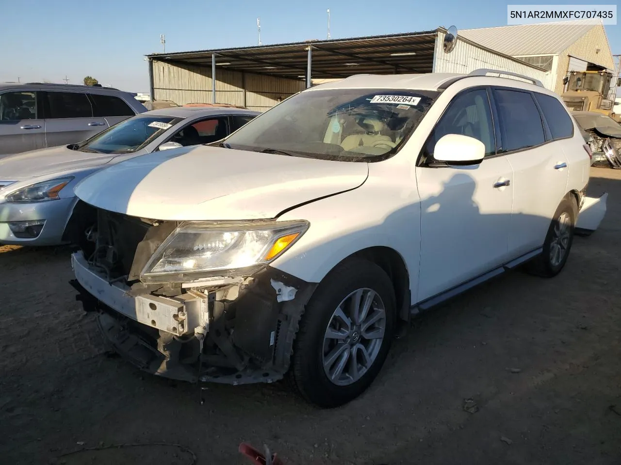 2015 Nissan Pathfinder S VIN: 5N1AR2MMXFC707435 Lot: 73530264