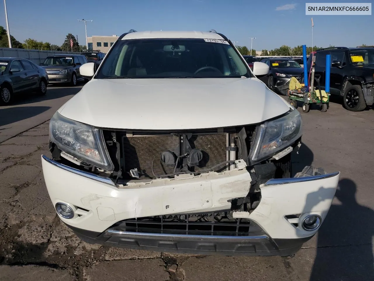 2015 Nissan Pathfinder S VIN: 5N1AR2MNXFC666605 Lot: 73703134