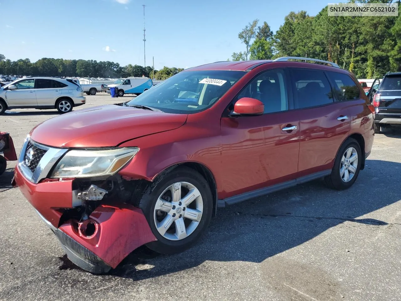 2015 Nissan Pathfinder S VIN: 5N1AR2MN2FC652102 Lot: 74080444