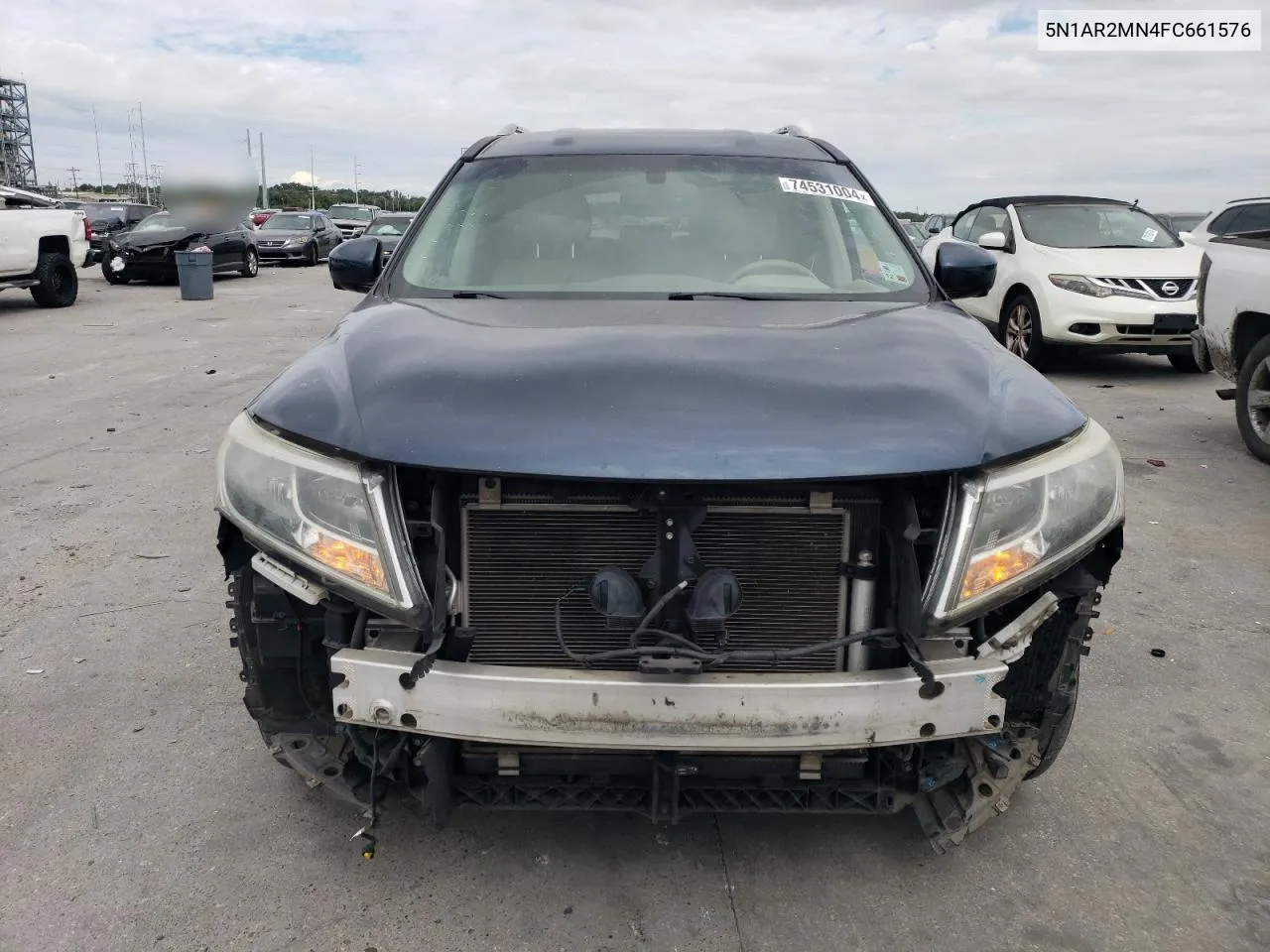 2015 Nissan Pathfinder S VIN: 5N1AR2MN4FC661576 Lot: 74531004