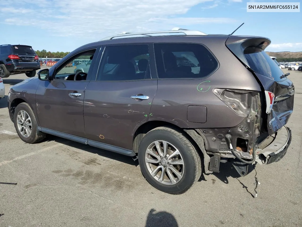 2015 Nissan Pathfinder S VIN: 5N1AR2MM6FC655124 Lot: 74764474