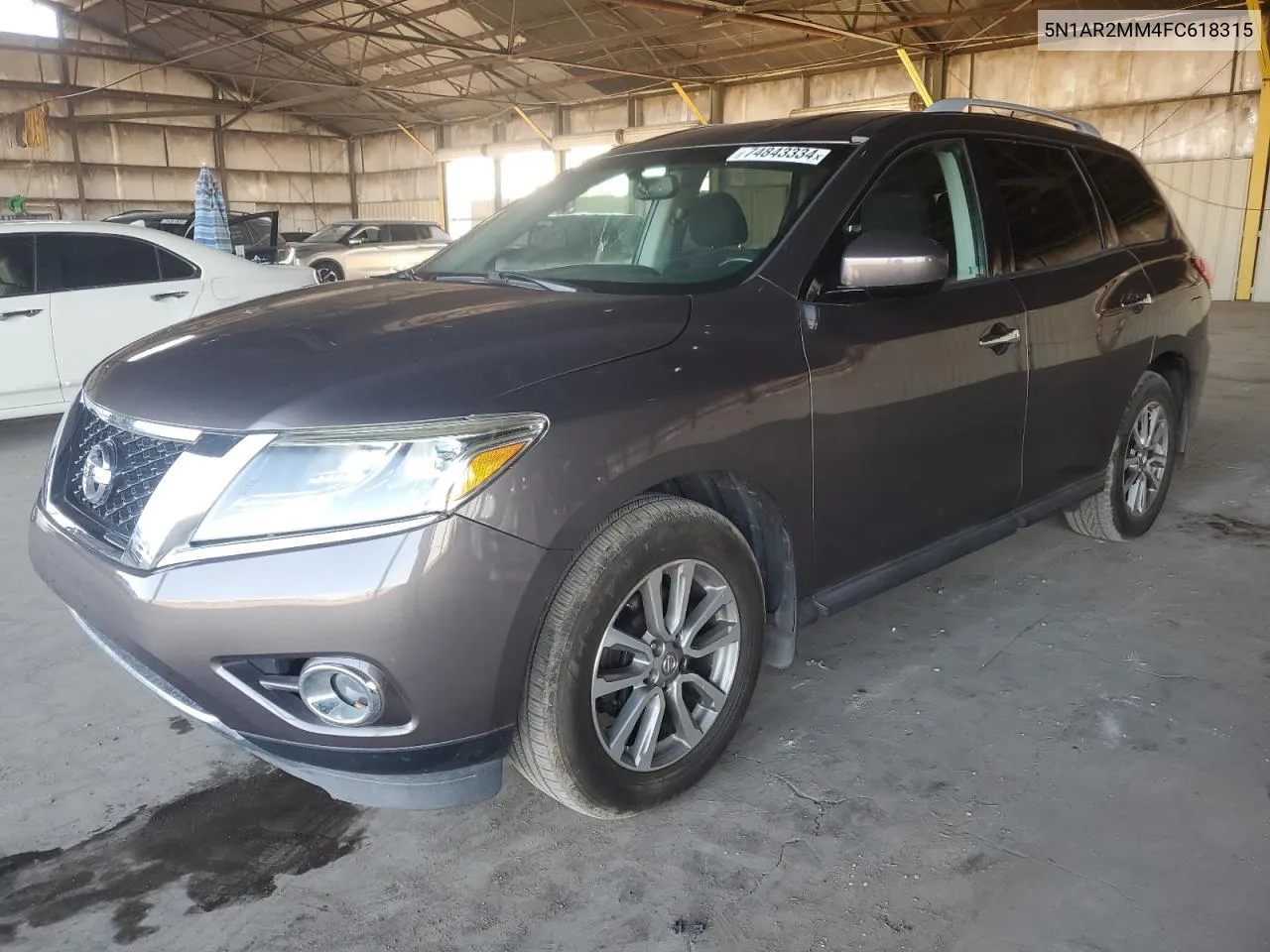 2015 Nissan Pathfinder S VIN: 5N1AR2MM4FC618315 Lot: 74843334