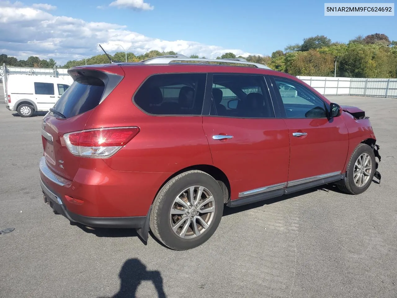 2015 Nissan Pathfinder S VIN: 5N1AR2MM9FC624692 Lot: 74877094