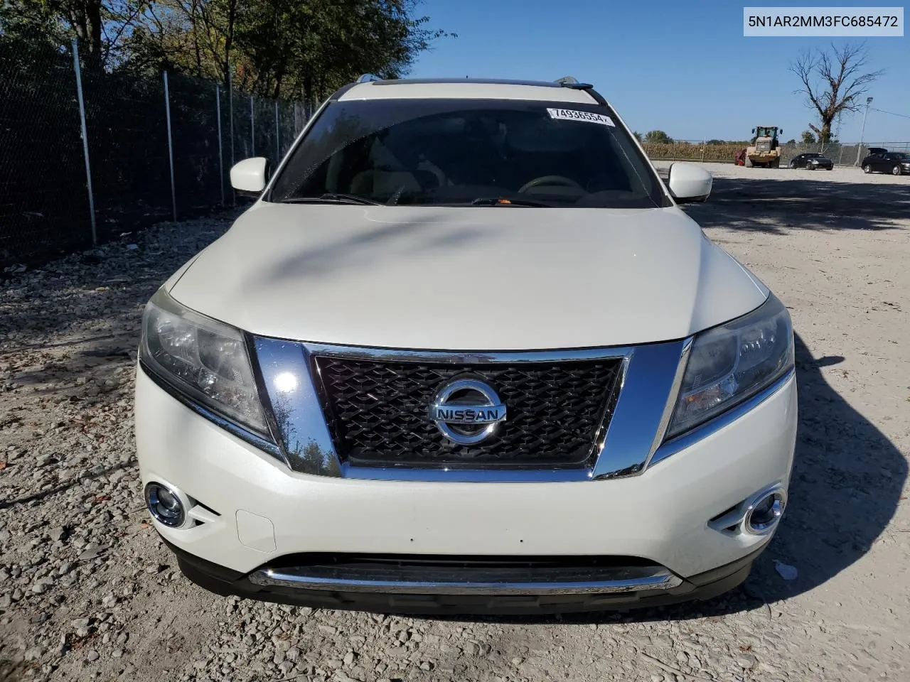 2015 Nissan Pathfinder S VIN: 5N1AR2MM3FC685472 Lot: 74936554