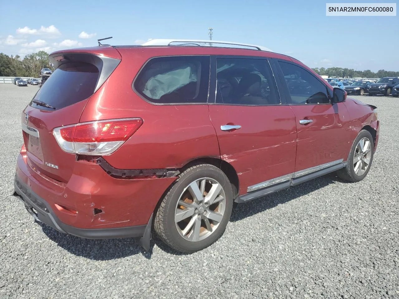 2015 Nissan Pathfinder S VIN: 5N1AR2MN0FC600080 Lot: 75005714