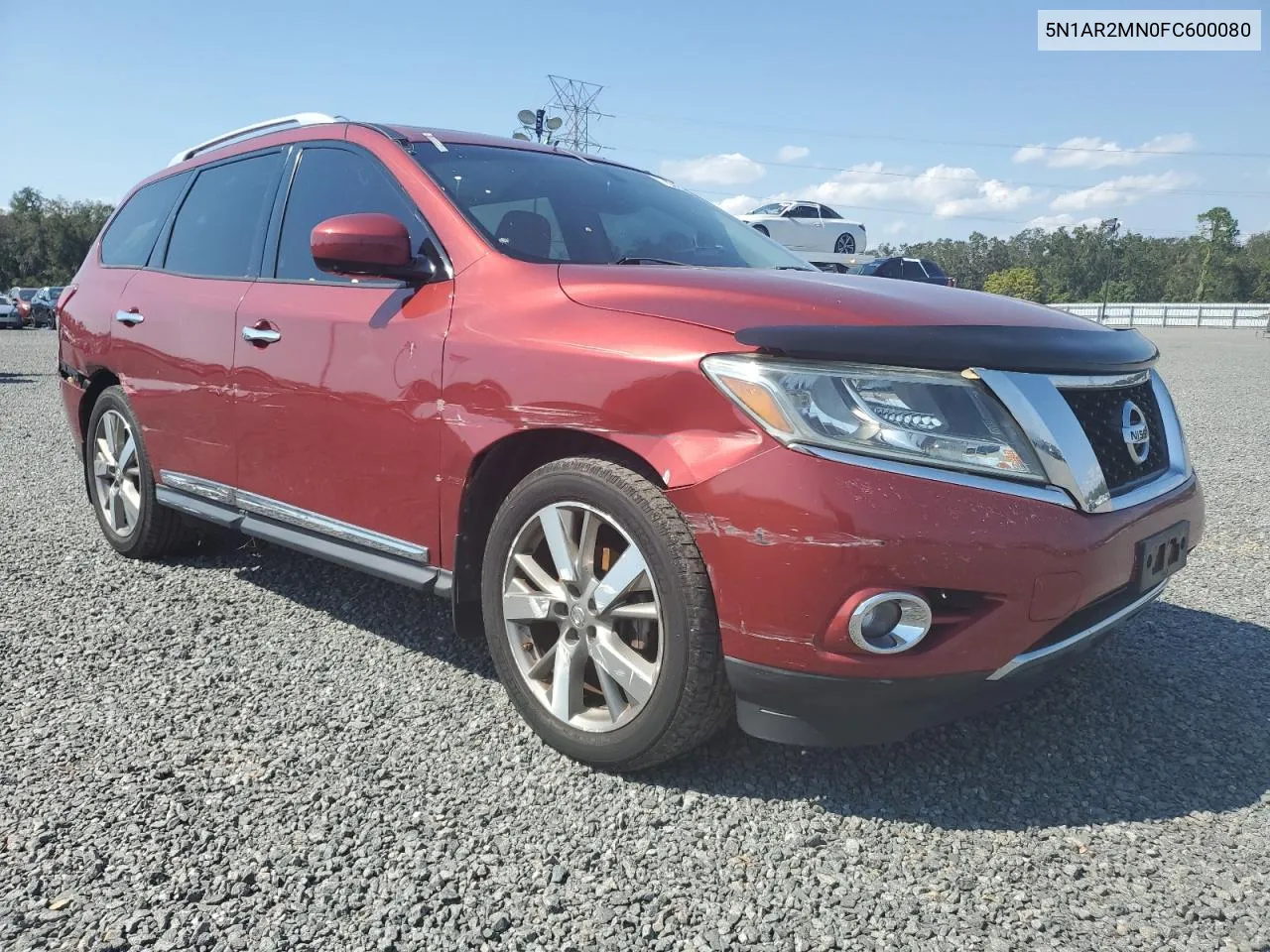 2015 Nissan Pathfinder S VIN: 5N1AR2MN0FC600080 Lot: 75005714