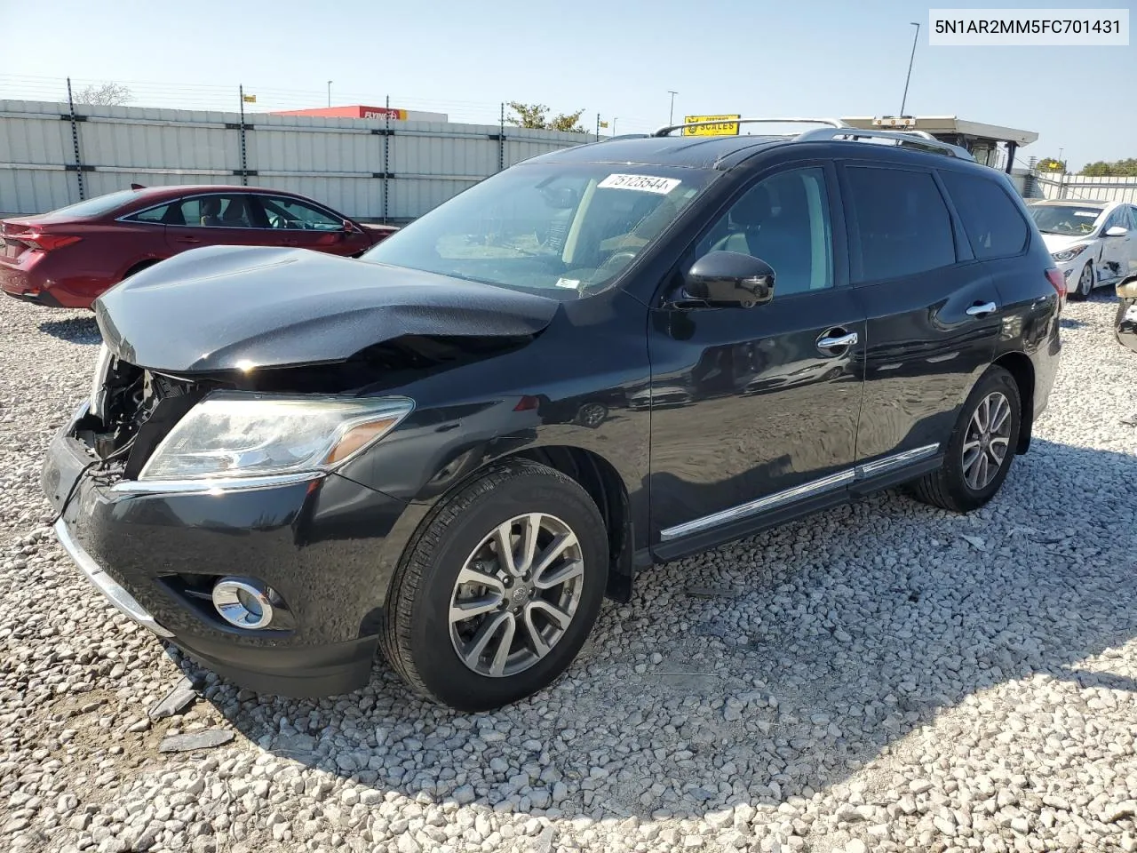 2015 Nissan Pathfinder S VIN: 5N1AR2MM5FC701431 Lot: 75123544