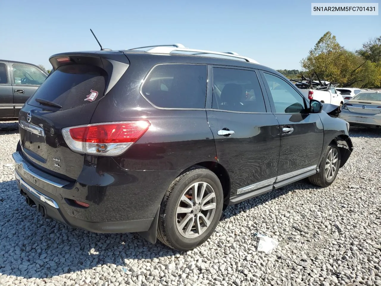 2015 Nissan Pathfinder S VIN: 5N1AR2MM5FC701431 Lot: 75123544