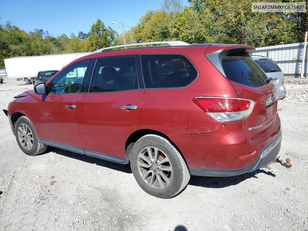 2015 Nissan Pathfinder S VIN: 5N1AR2MMXFC671407 Lot: 75610974