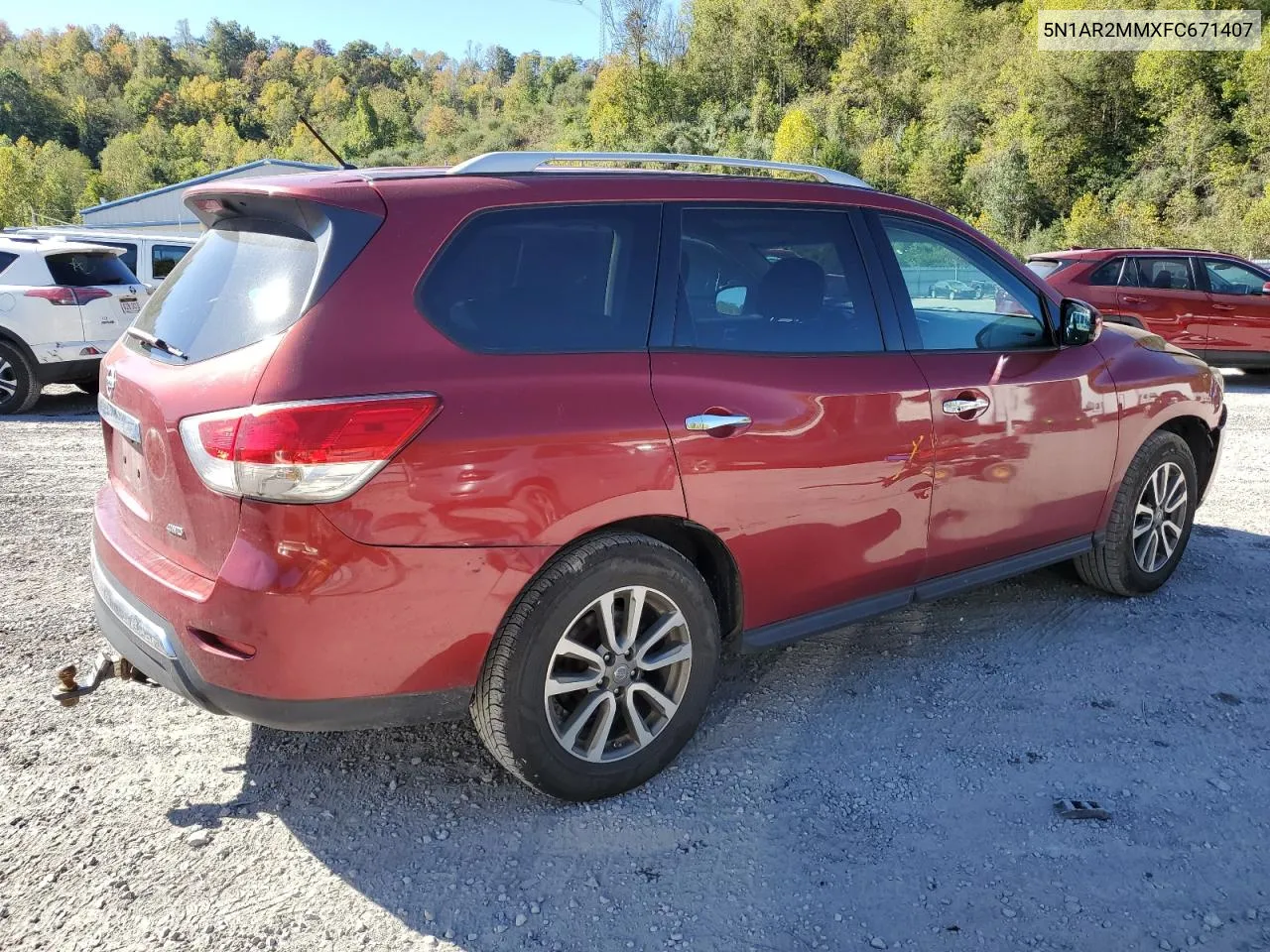 2015 Nissan Pathfinder S VIN: 5N1AR2MMXFC671407 Lot: 75610974