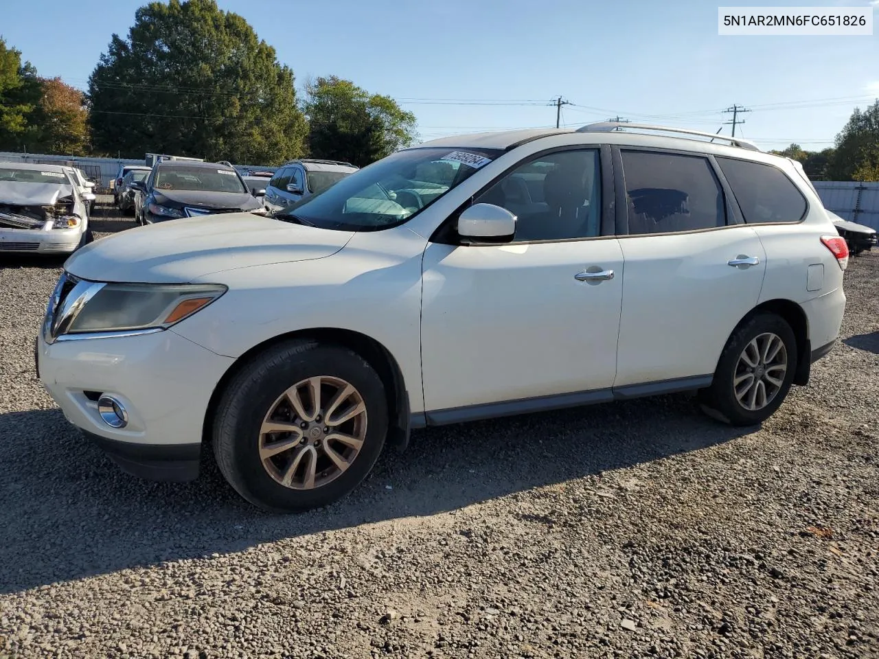 2015 Nissan Pathfinder S VIN: 5N1AR2MN6FC651826 Lot: 75959264