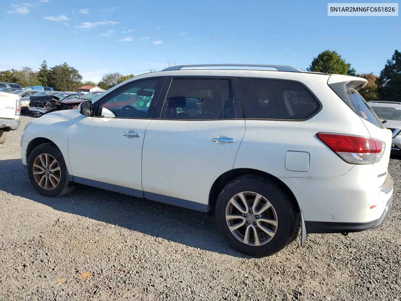 2015 Nissan Pathfinder S VIN: 5N1AR2MN6FC651826 Lot: 75959264