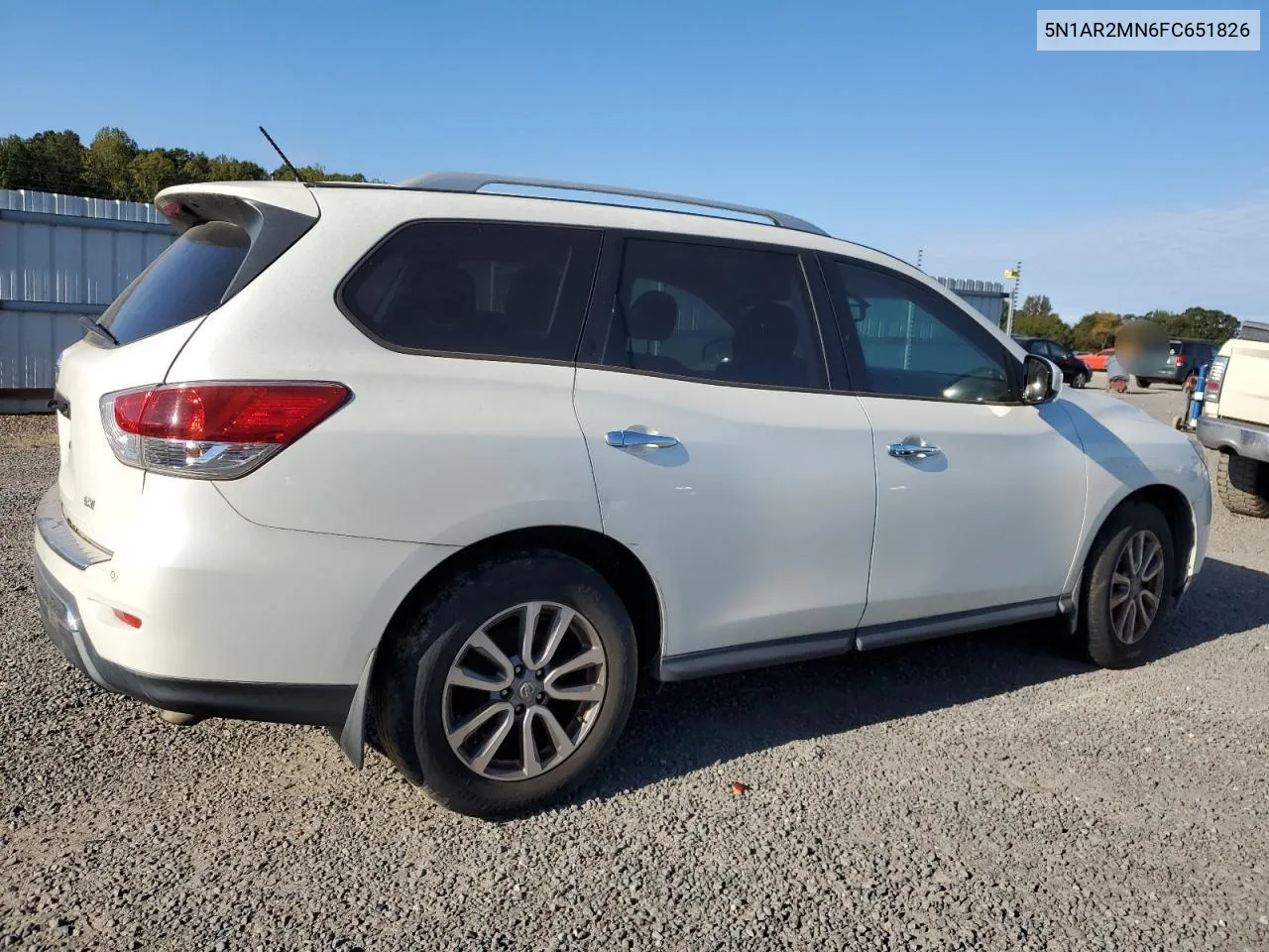 2015 Nissan Pathfinder S VIN: 5N1AR2MN6FC651826 Lot: 75959264