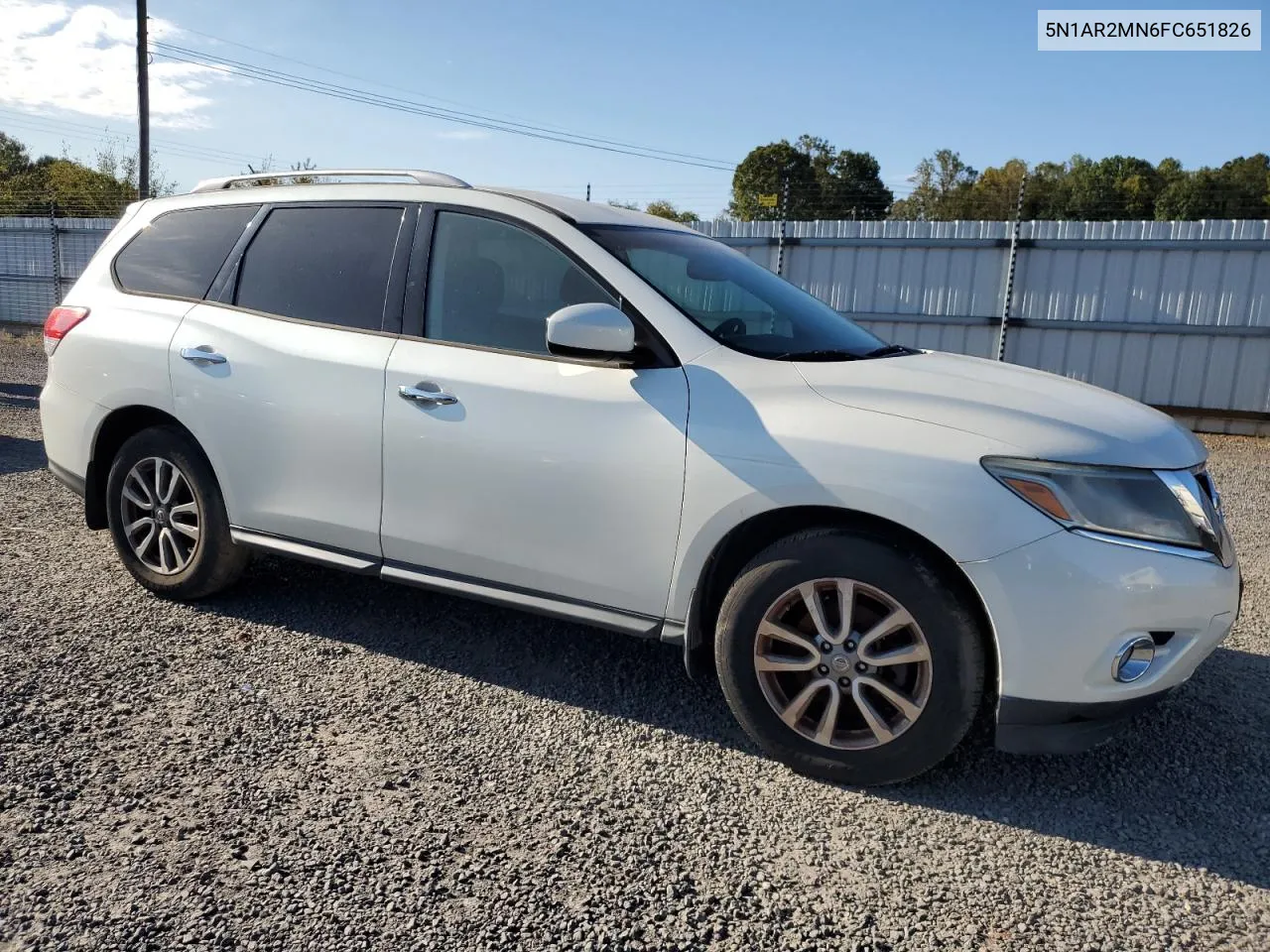 2015 Nissan Pathfinder S VIN: 5N1AR2MN6FC651826 Lot: 75959264