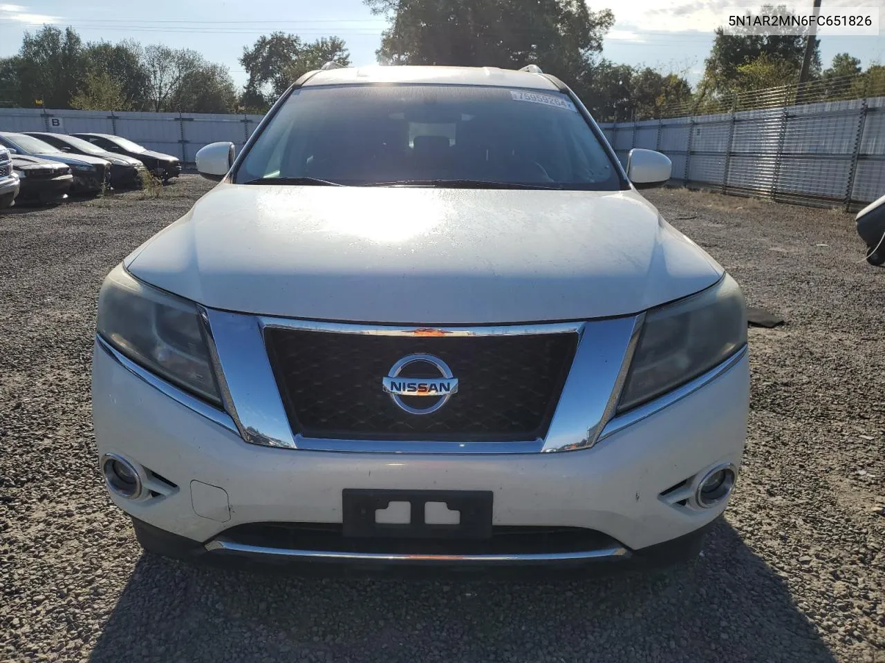 2015 Nissan Pathfinder S VIN: 5N1AR2MN6FC651826 Lot: 75959264