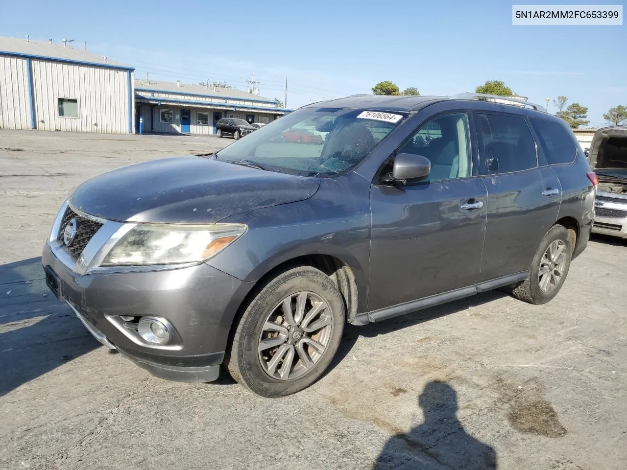 2015 Nissan Pathfinder S VIN: 5N1AR2MM2FC653399 Lot: 76106564