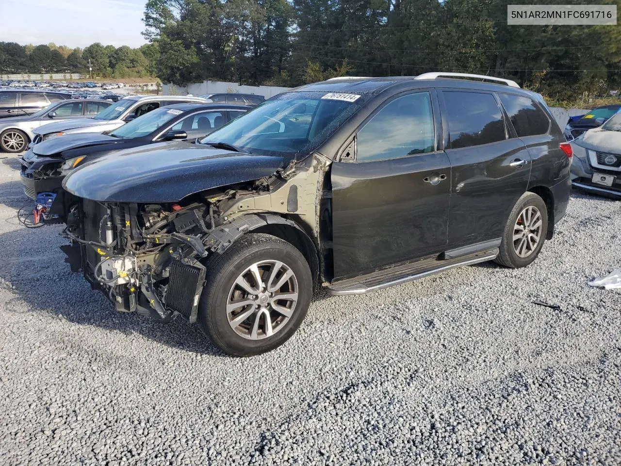 2015 Nissan Pathfinder S VIN: 5N1AR2MN1FC691716 Lot: 76751414