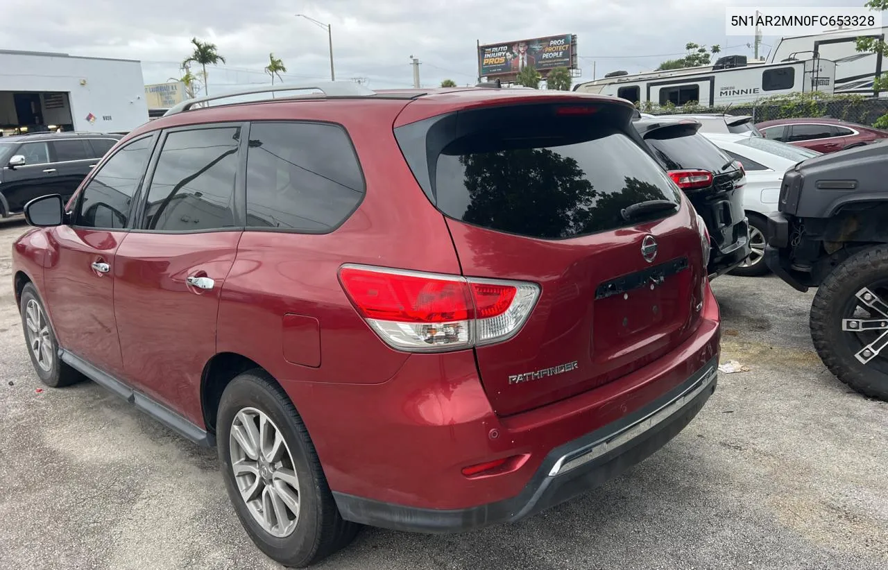 2015 Nissan Pathfinder S VIN: 5N1AR2MN0FC653328 Lot: 77072074