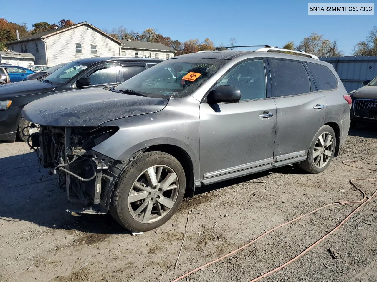 2015 Nissan Pathfinder S VIN: 5N1AR2MM1FC697393 Lot: 77197044