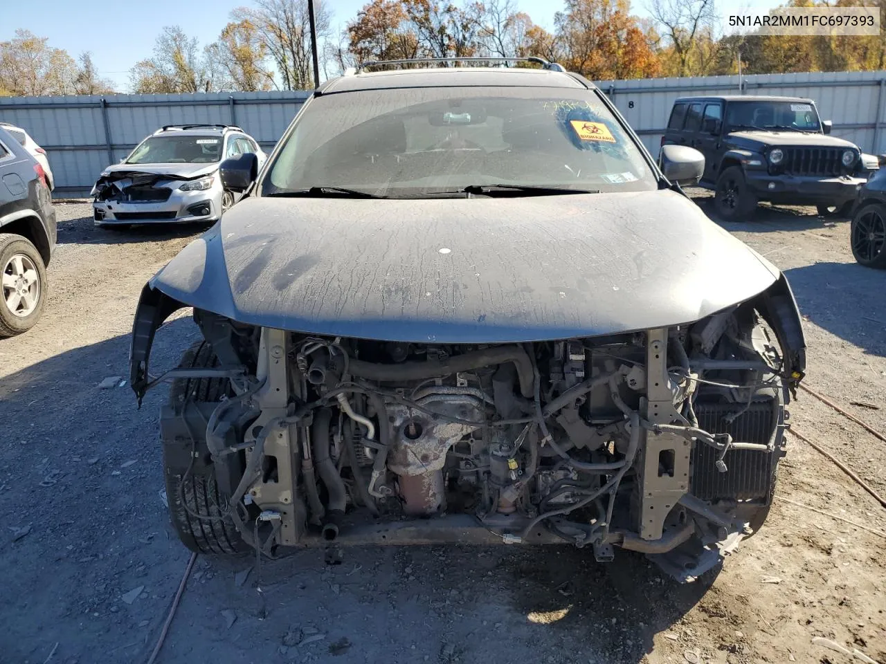 2015 Nissan Pathfinder S VIN: 5N1AR2MM1FC697393 Lot: 77197044