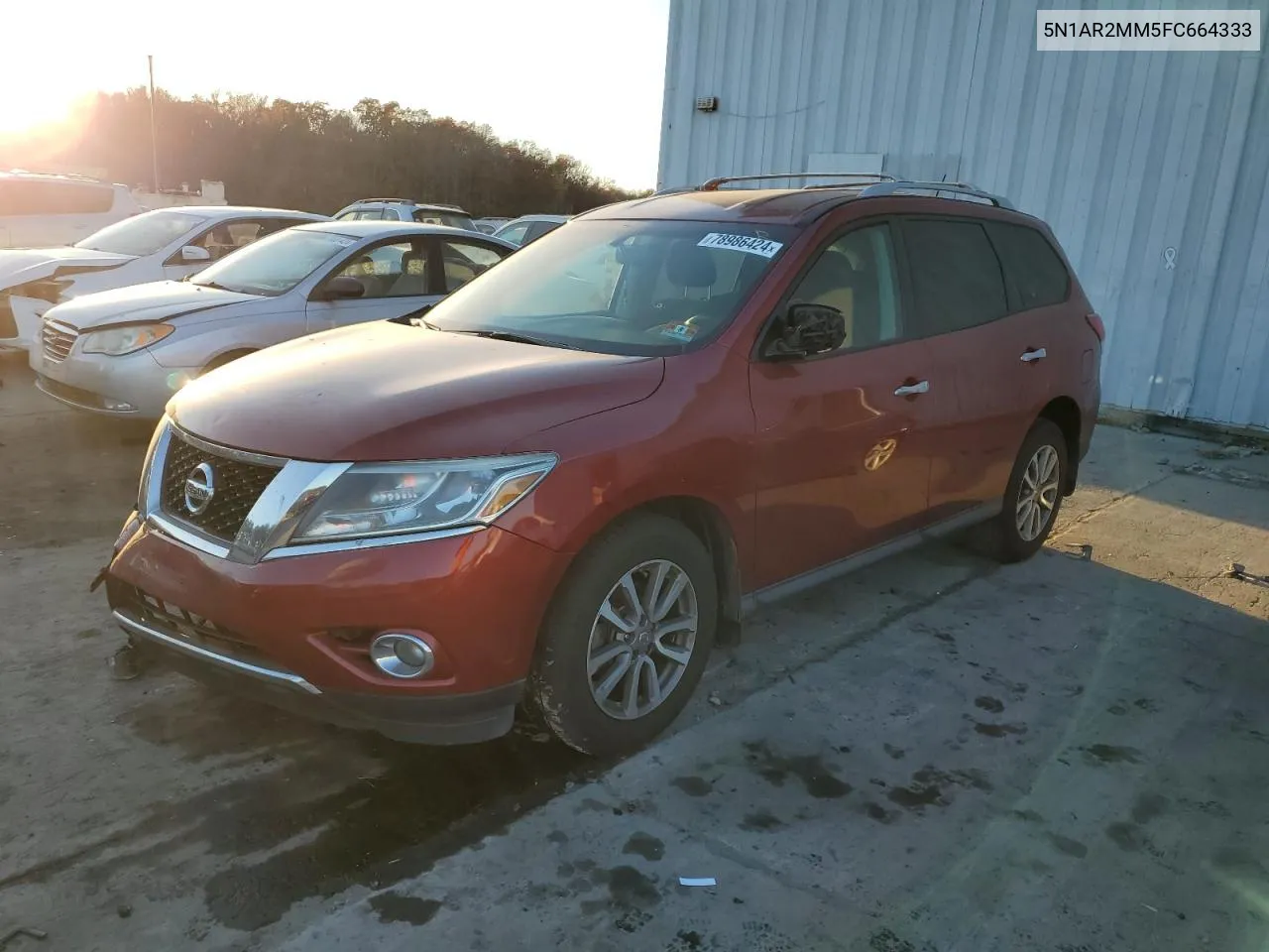 2015 Nissan Pathfinder S VIN: 5N1AR2MM5FC664333 Lot: 78986424