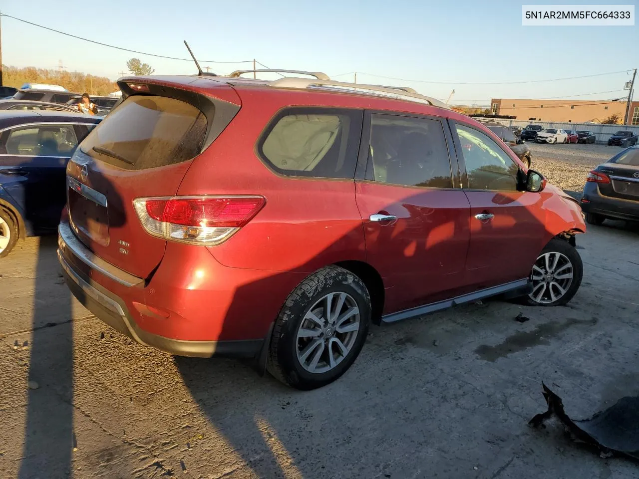 2015 Nissan Pathfinder S VIN: 5N1AR2MM5FC664333 Lot: 78986424