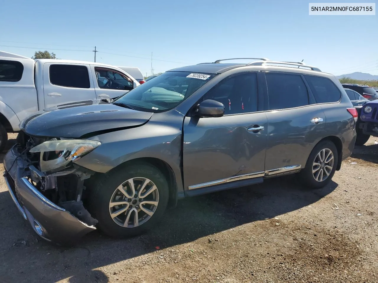 2015 Nissan Pathfinder S VIN: 5N1AR2MN0FC687155 Lot: 79239254