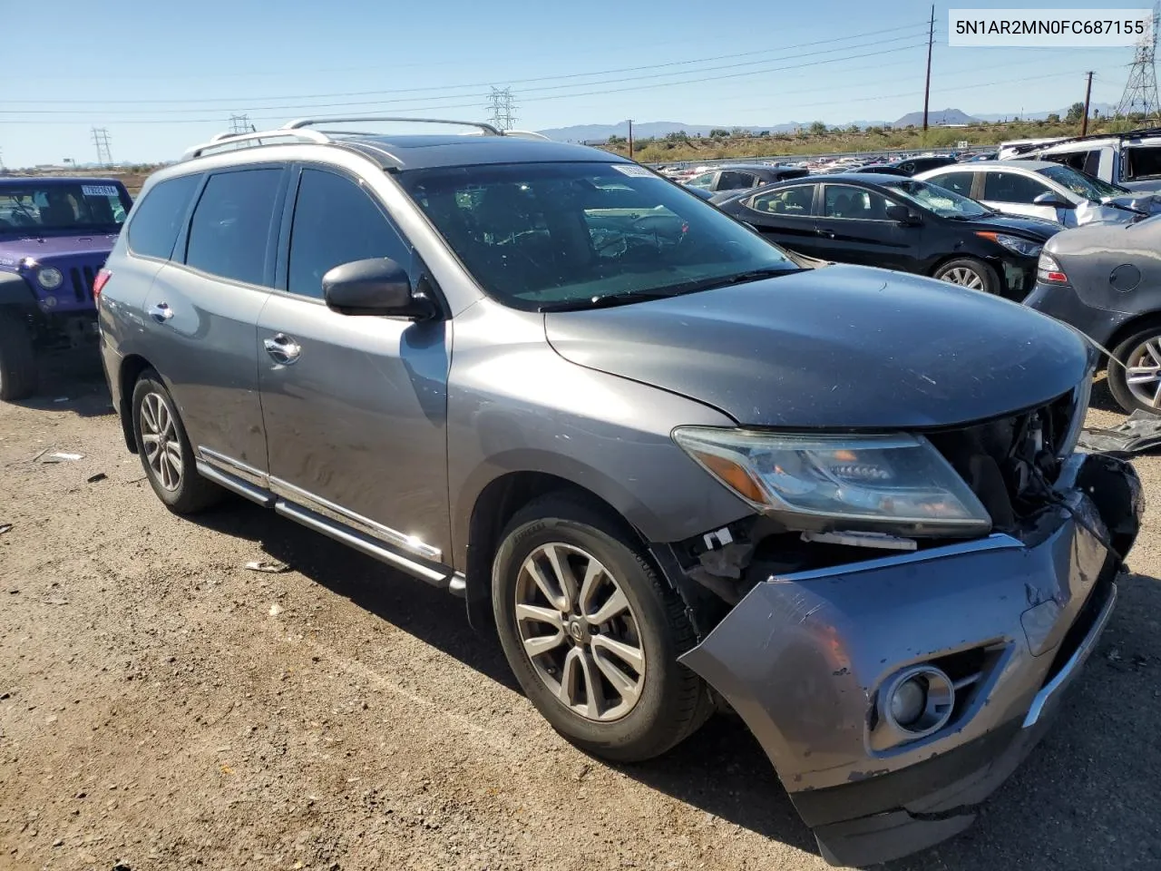 2015 Nissan Pathfinder S VIN: 5N1AR2MN0FC687155 Lot: 79239254