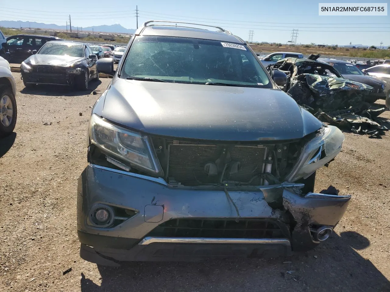 2015 Nissan Pathfinder S VIN: 5N1AR2MN0FC687155 Lot: 79239254