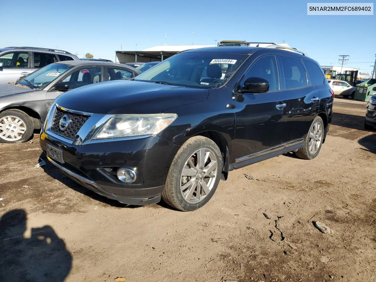 2015 Nissan Pathfinder S VIN: 5N1AR2MM2FC689402 Lot: 80034694