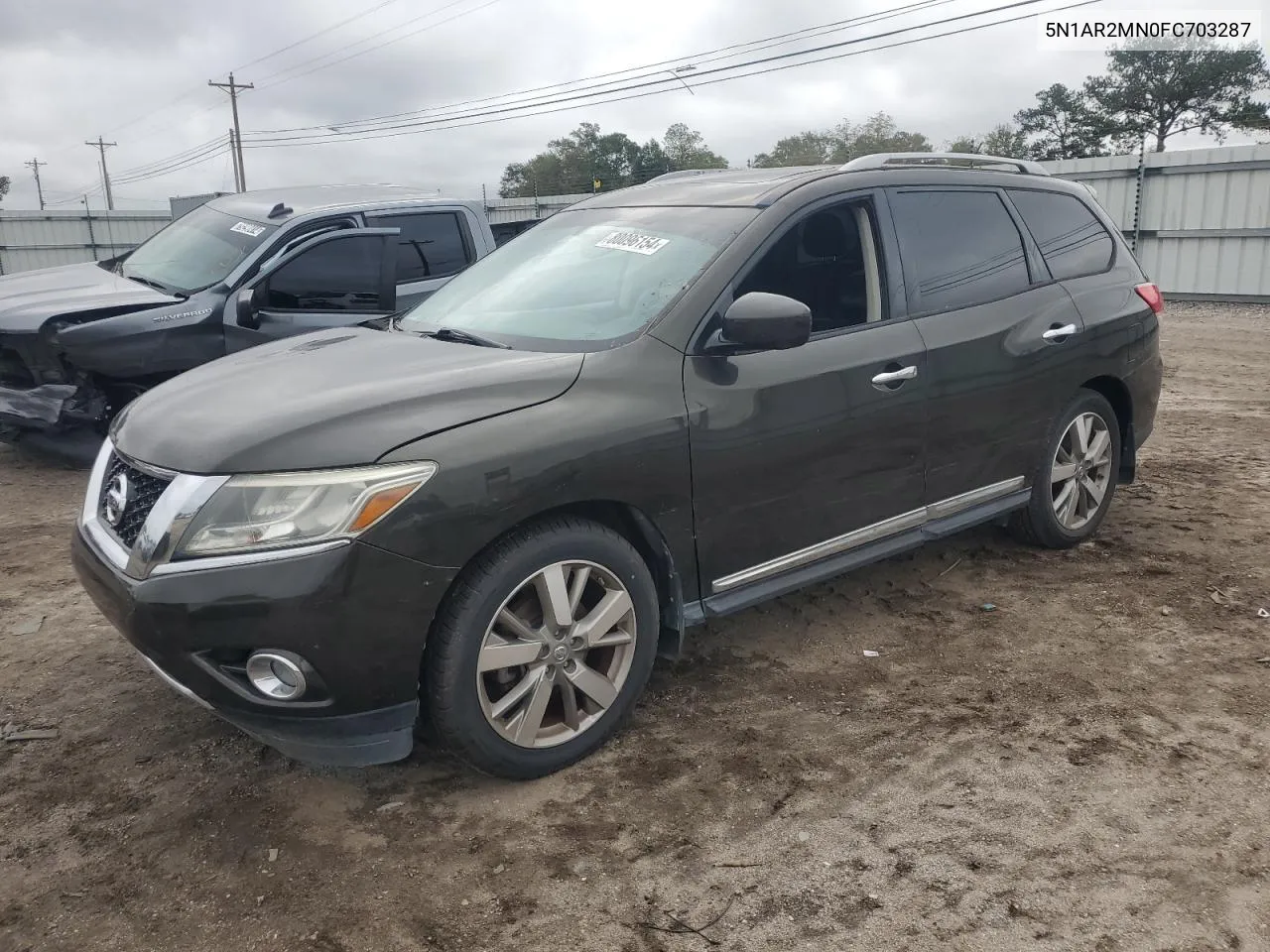 2015 Nissan Pathfinder S VIN: 5N1AR2MN0FC703287 Lot: 80096154