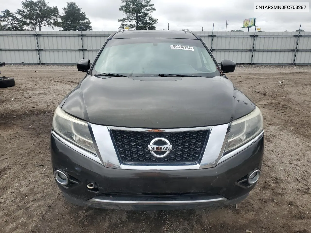 2015 Nissan Pathfinder S VIN: 5N1AR2MN0FC703287 Lot: 80096154