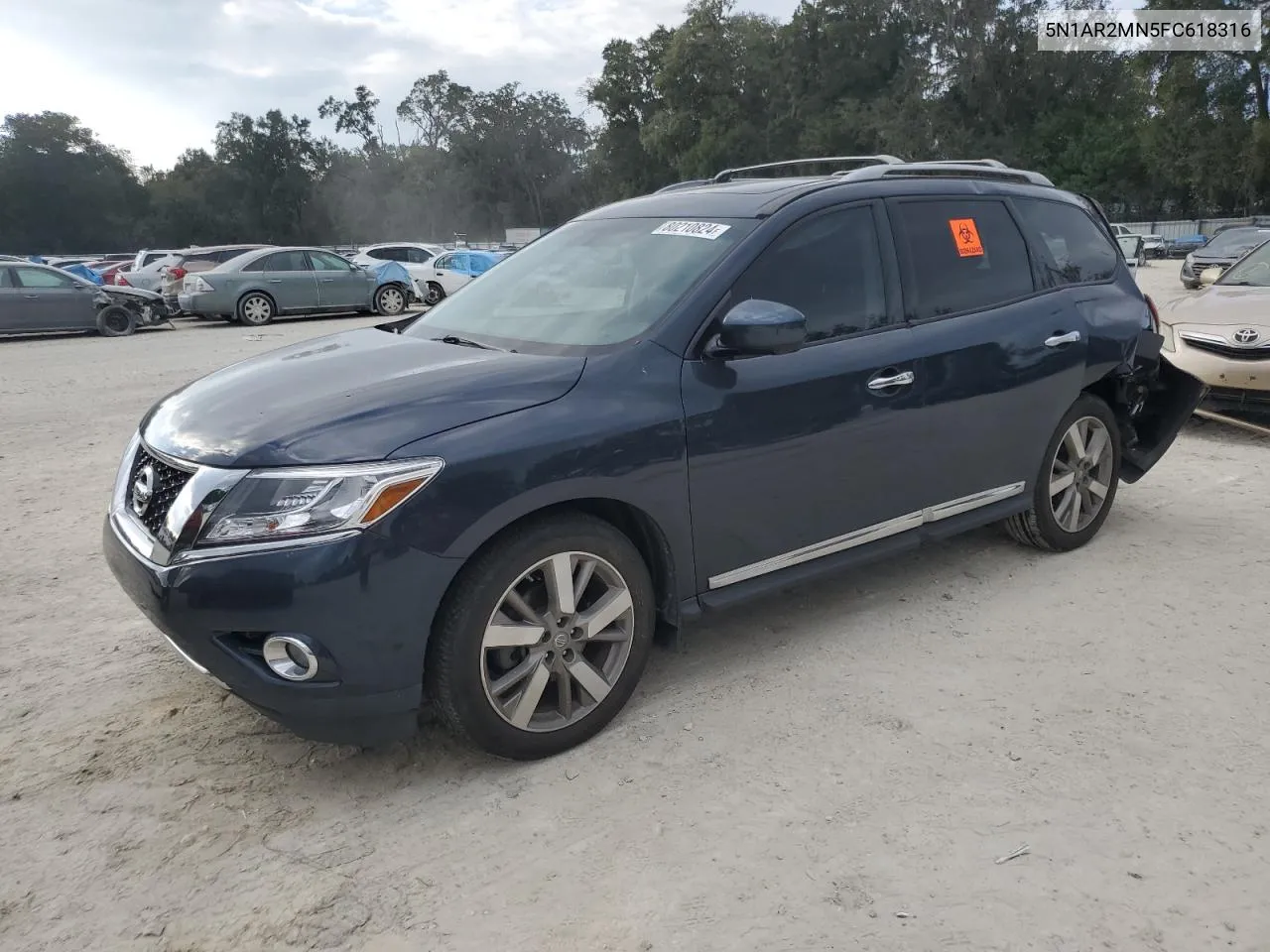 2015 Nissan Pathfinder S VIN: 5N1AR2MN5FC618316 Lot: 80210824