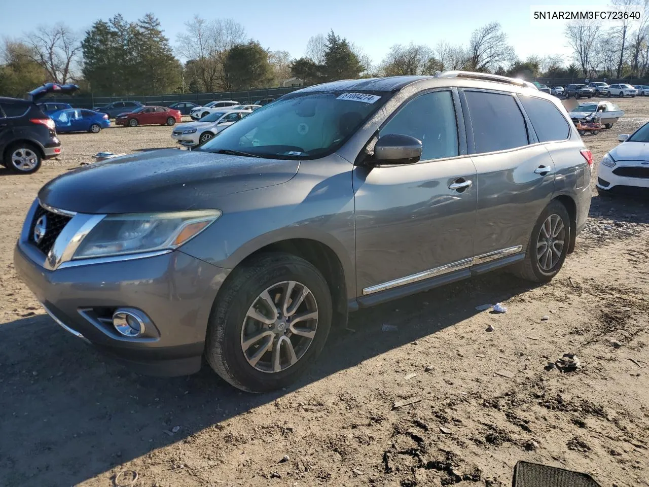 2015 Nissan Pathfinder S VIN: 5N1AR2MM3FC723640 Lot: 81004274