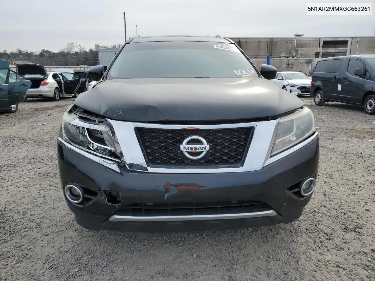 2016 Nissan Pathfinder S VIN: 5N1AR2MMXGC663261 Lot: 40098664