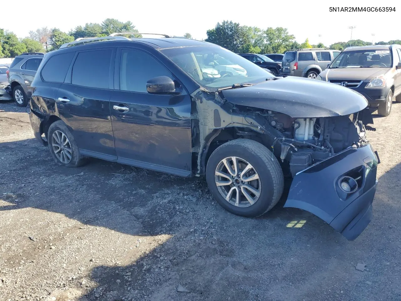 2016 Nissan Pathfinder S VIN: 5N1AR2MM4GC663594 Lot: 57116694