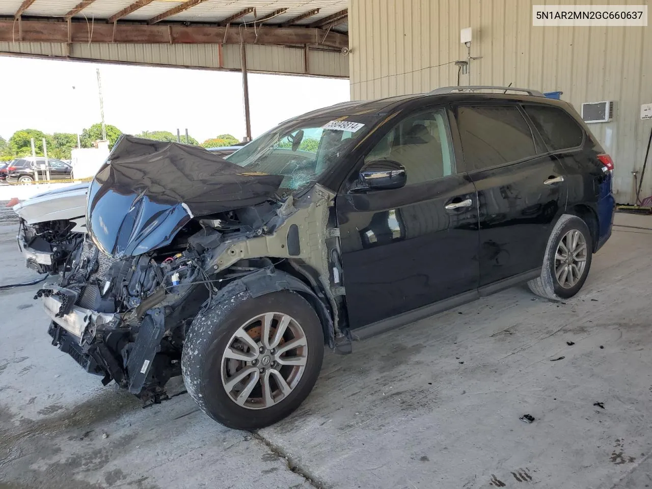 2016 Nissan Pathfinder S VIN: 5N1AR2MN2GC660637 Lot: 58049814