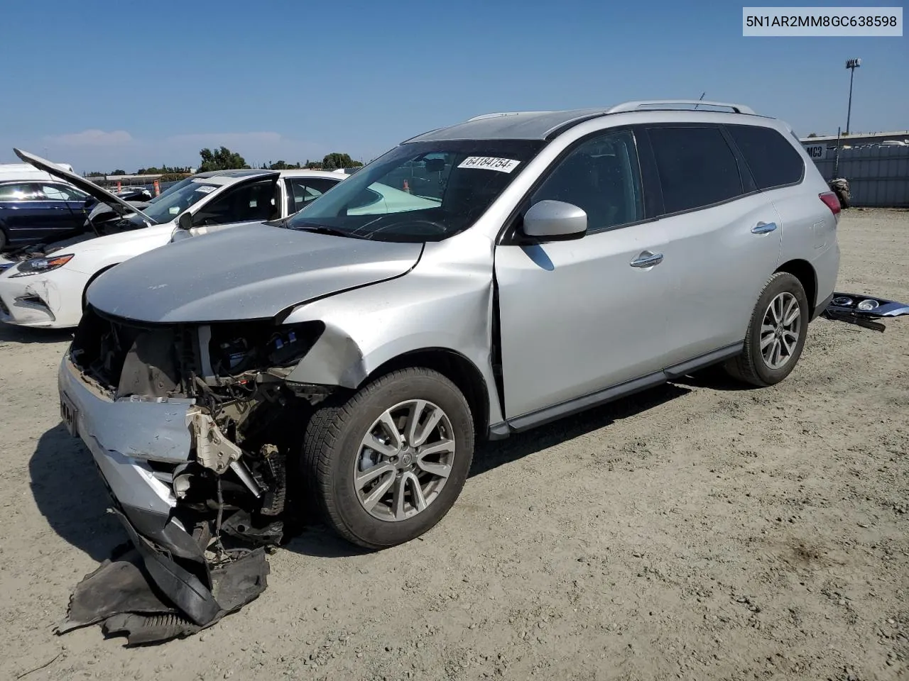 2016 Nissan Pathfinder S VIN: 5N1AR2MM8GC638598 Lot: 64184754