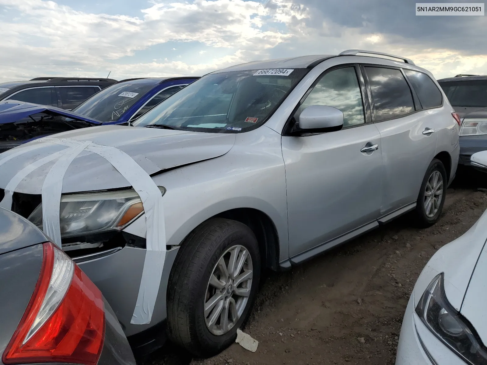 2016 Nissan Pathfinder S VIN: 5N1AR2MM9GC621051 Lot: 66672094