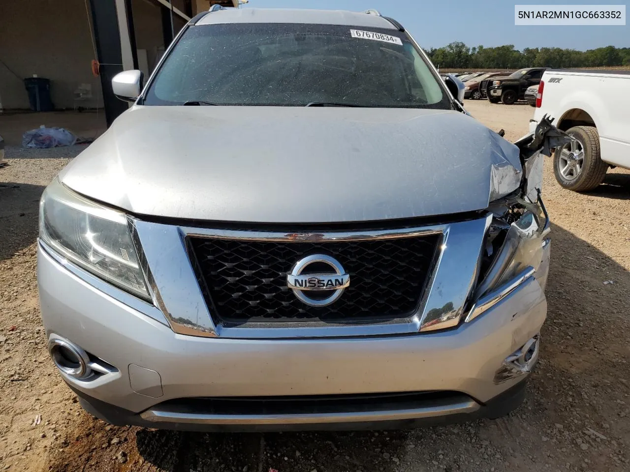 2016 Nissan Pathfinder S VIN: 5N1AR2MN1GC663352 Lot: 67670834