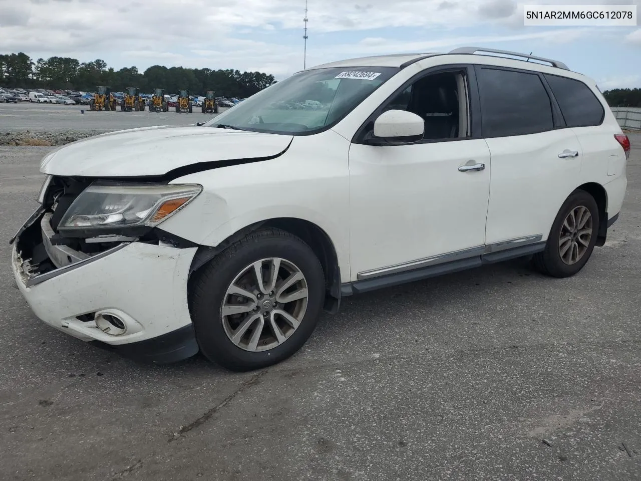 2016 Nissan Pathfinder S VIN: 5N1AR2MM6GC612078 Lot: 69242694