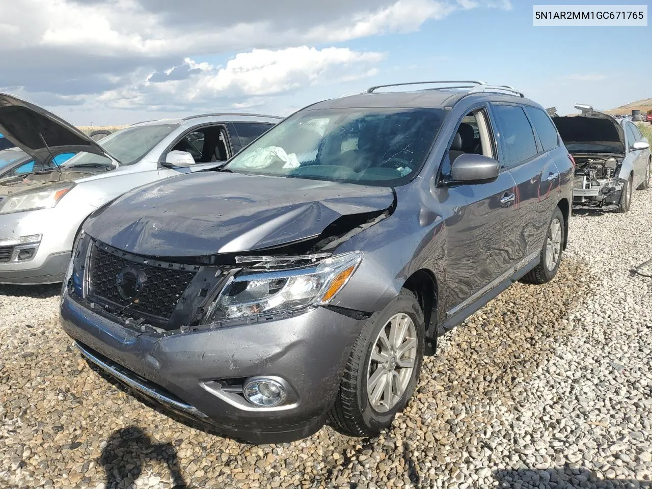 2016 Nissan Pathfinder S VIN: 5N1AR2MM1GC671765 Lot: 70257894