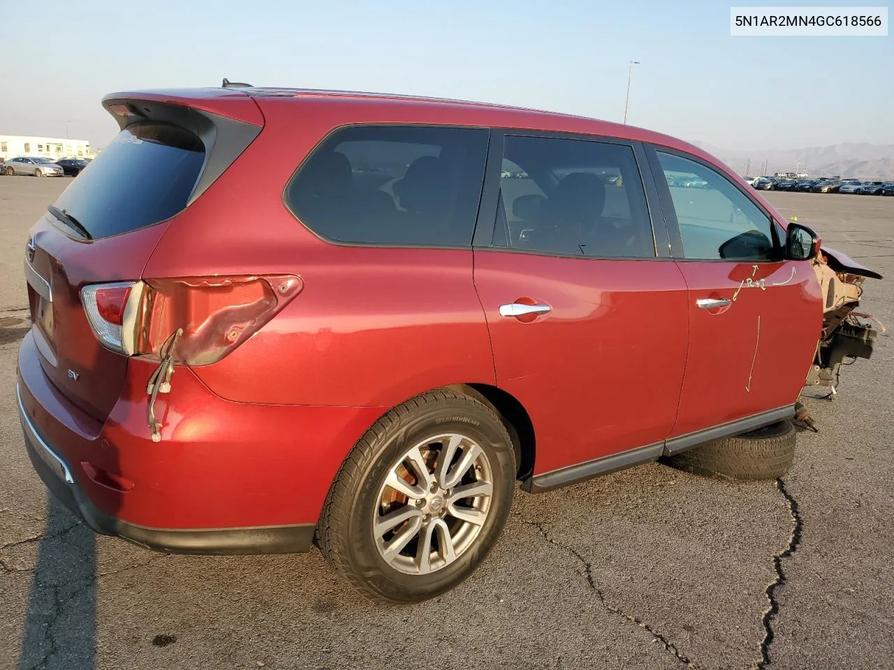 2016 Nissan Pathfinder S VIN: 5N1AR2MN4GC618566 Lot: 70482024